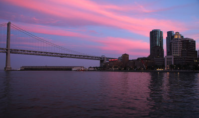 Sunset over the Bay Bridge