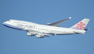 China Airlines B-747-400 departing JFK Runway 31L