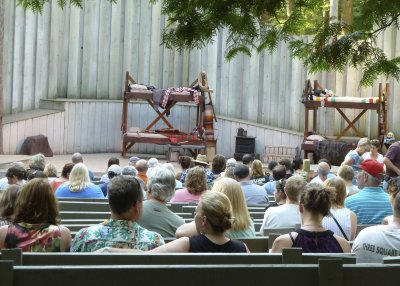 I checked out the Garrison Keillor-ish Lumberjacks In Love play in the park