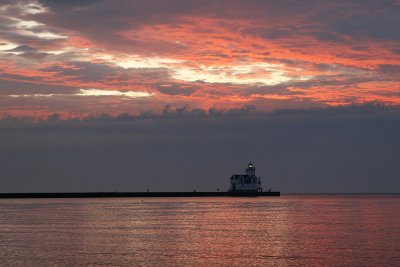 I got up early Saturday and went to photograph the Kewaunee light from a park and little beach near by
