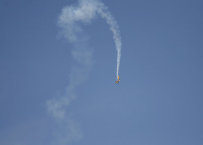 There was an airshow the next day, and pilots were practicing wild maneuvers above us.