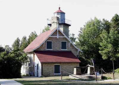 I suffered through a horrible attack of biting flies to visit this lighthouse (Eagle Bluff) in Peninsula SP, Fish Creek