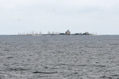 And a distant view of Pilot Island light