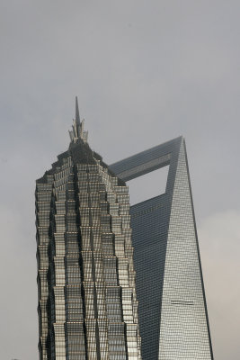 The Jinmao Tower with World Financial Ctr (highest in Shanghai, with observation area up top)