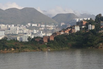 Wushan grew to 4 times its original size after people were relocated as a result of the dam