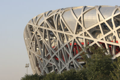 We flew to Beijing. I was thrilled when Shan Shan took us to see the Bird's Nest (2008 Olympic venue).