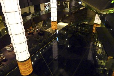 The Westin Chaoyang was the nicest hotel I'd been in (lobby, taken by Howard from above).