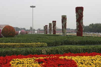 This exhibit was only for the flower exhibition & is not always displayed at Tiananmen Square