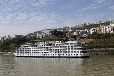 The Emerald docked at Shibaozhai so we could tour the gorgeous pagoda built into a mountain