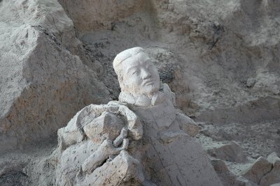 A fallen soldier waits to be dug out & healed.