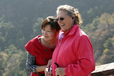 A Chinese tourist stopped Heidi to be photographed with her.  I was stopped at Tiananmen Square for a photo.