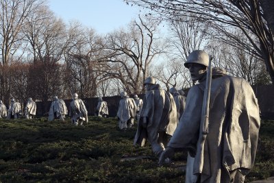 The Korean War Memorial from the back