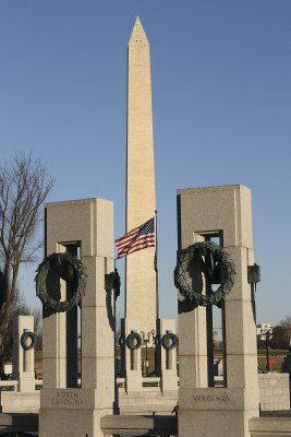A small part of the World War II memorial