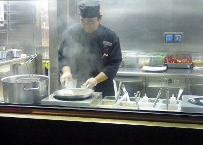 We made our first visit to new Red Ginger, where you can watch the chefs. Asian's not my fave, but I (& Howard) loved it.