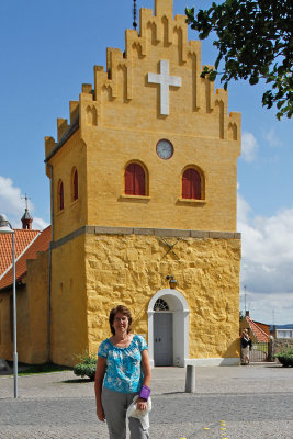 We ate lunch in Allinge, a town with a stunning church.  