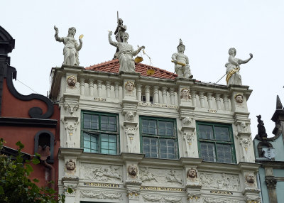 I walked the Royal Route where the architecture was amazing.  Gdansk Old Town was totally destroyed in WWII but rebuilt.
