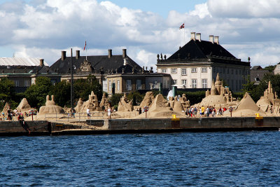 COPENHAGEN:  Sandcastles seen from water bus