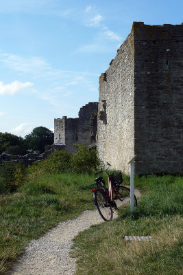 Outside the walls - bike rider was near by