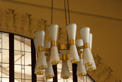 Train station lamps & scrollwork