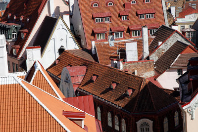 Jumble of roofs seen from Hellemann