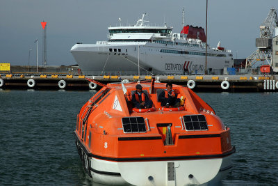 Oceania's tender plus a Gotland ferry 