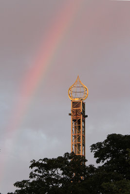 Light rain at Tivoli brought a rainbow