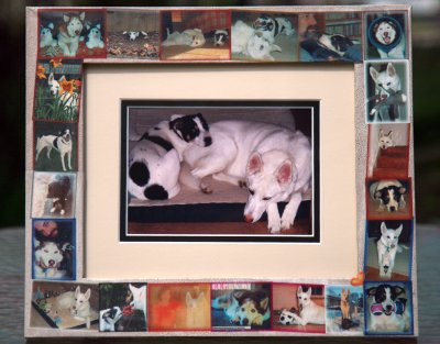 Picture frame, highlighting those photogenic dogs Howard and I love so much!