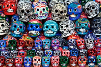 Skulls for sale at Chichen Itza Mexico