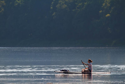 Paddle-boarder On The Delaware River