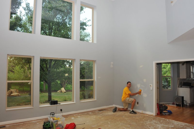 Sanding in the Great Room