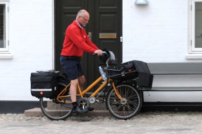 Postal Service on bicycle