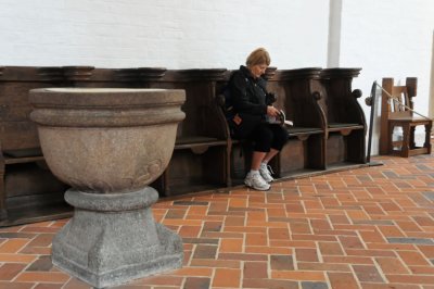 Baptismal font dating back to the 1100s.