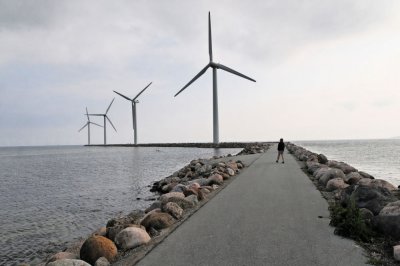 Wind generators at the Southern tip of Ebeltoft