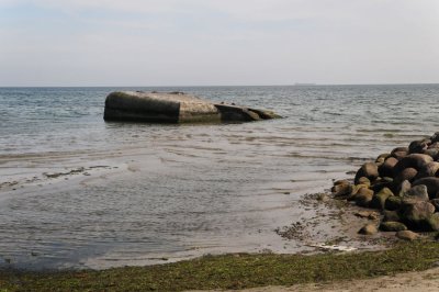 German bunker reclaimed by the Baltic Sea