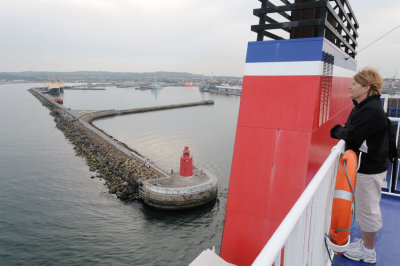 Leaving the Frederickshaven harbor