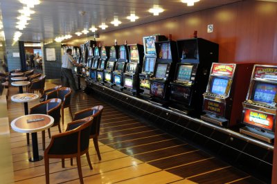 Slot machines on the ferry