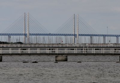 Oresund strait Bridge to Copenhagen