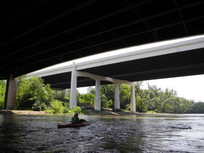Under the I-270 and Emerald Parkway bridges