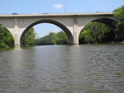 Looking back at the State Route 33 / 161 bridge