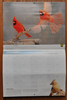 My photo in the 2012 Ohio Department of Natural Resorces Calendar