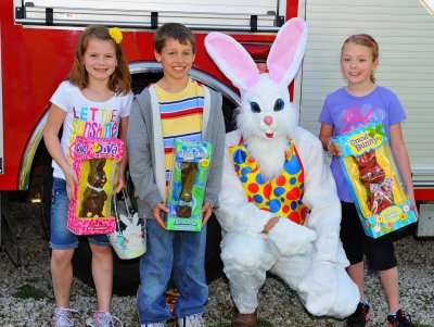 2nd & 3rd grade Fort Loramie Fire Department Egg Hunt, 2012