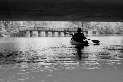 Kayaking on Lake Loramie (under the bridge near the Spillway)
