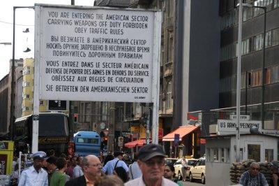 Checkpoint Charlie (previous border crossing between East & West Berlin)