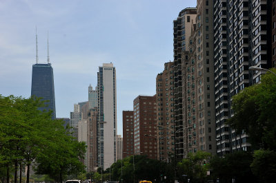 High rent district on Lakeshore drive, North Chicago