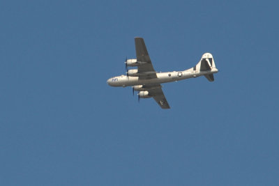 B-29 FiFi passing over (the only flying B-29)