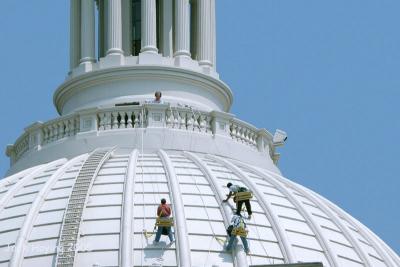 Working on the Roof of the US Capital