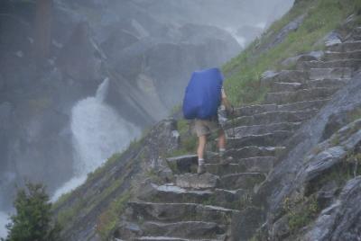 This is why they call it the Mist Trail (Vernal Falls area)