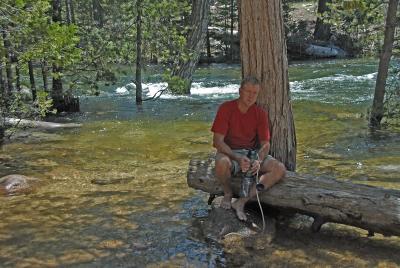 Filtering water from the Merced river