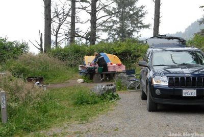 Our campsite at Patrick's Point State Park