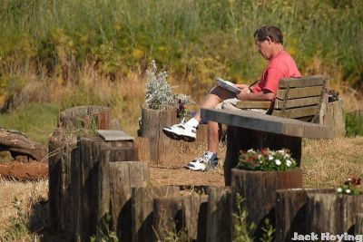 Reader in a Sausalito Park